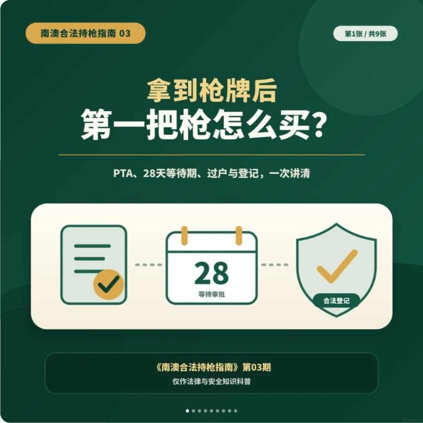 南澳持枪指南第 03 期封面：第一把枪应该怎么买？