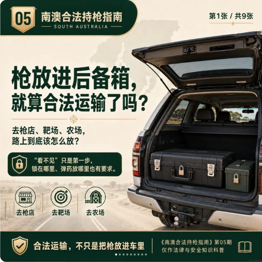 南澳持枪指南第 05 期封面：枪放后备箱，合法吗？