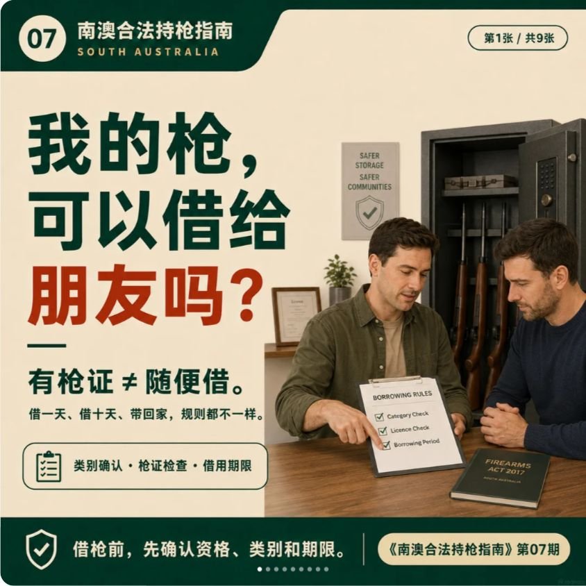 南澳持枪指南第 07 期封面：我的枪可以借给朋友吗？